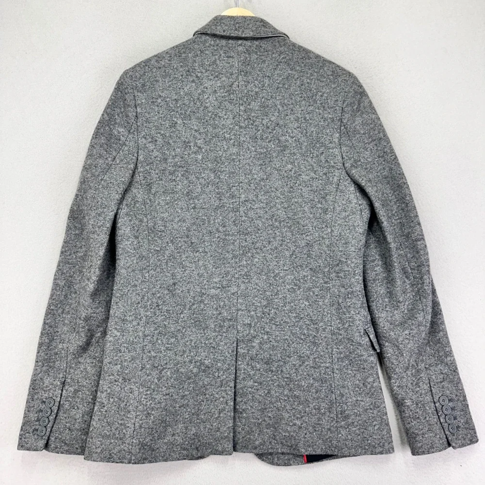 MASSIF Collection The‎ Officer Jacket Mens Medium Grey Wool Blend J-003 Military